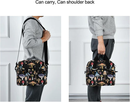 Colorful Leopard Insulated Lunch Bag Rainbow Animals Skin Print Reusable Cooler Lunch Tote Box with Shoulder Strap for Work Picnic School Beach