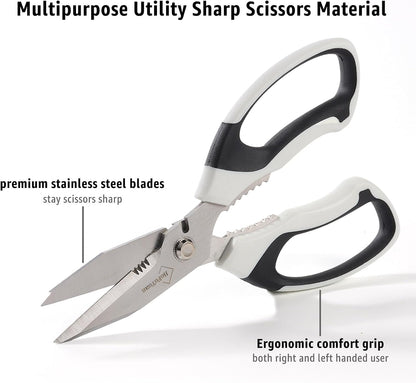 BoFuYuan Utility Scissors All Purpose heavy duty 8-Inch Pink