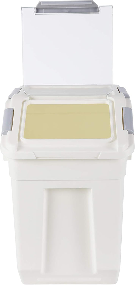 EonTone [2-Pack] 30 lbs Rice Storage Container, 15L Airtight Food Bin with Wheels for Flour, Pet Food