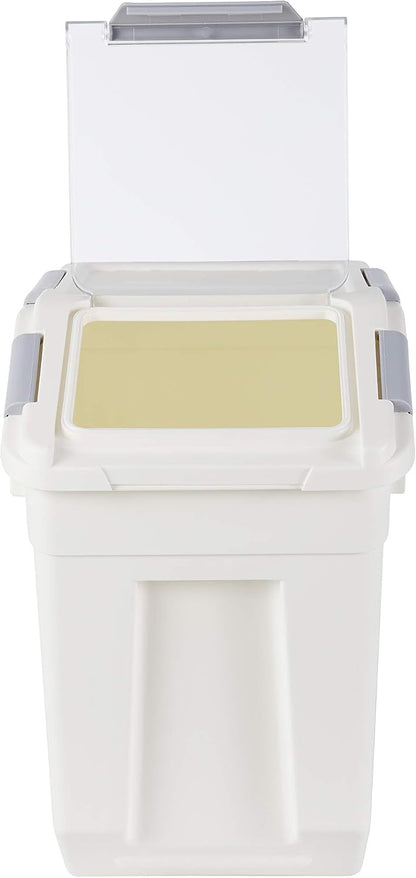EonTone [2-Pack] 30 lbs Rice Storage Container, 15L Airtight Food Bin with Wheels for Flour, Pet Food