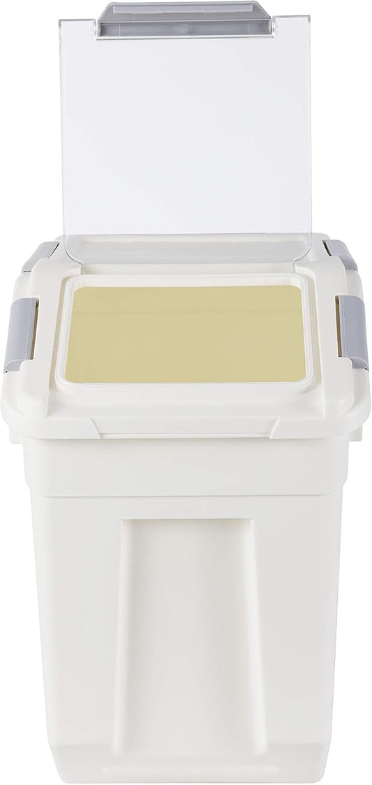 EonTone [2-Pack] 30 lbs Rice Storage Container, 15L Airtight Food Bin with Wheels for Flour, Pet Food