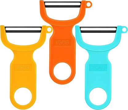 Original Vegetable Peeler Carbon Steel Blade 3-Pack Red/Green/Yellow