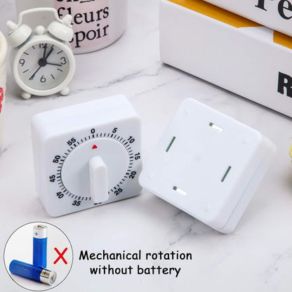 Weewooday 2 Pcs 60 Minute Timer for Kitchen Cooking, White