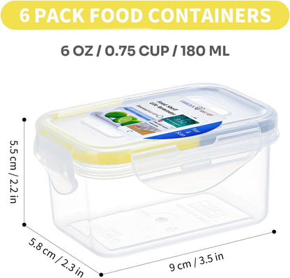 KIGI Airtight Reusable Meal Prep Containers, Leak-Proof & Stackable, 4-Sided Locking Lids, Ideal for Food Storage, Lunch & Leftovers, Microwave, Freezer & Dishwasher Safe, 39 oz, 4.8 Cup, 12 Piece Set