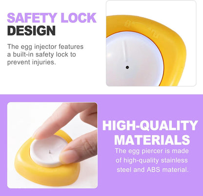 Egg Piercer Tool for Raw Eggs Easy Peel Egg Pricker with Retractable Pin Durable Egg Puncher for Hard Boiled Eggs Cooking Prep Kitchen Accessory
