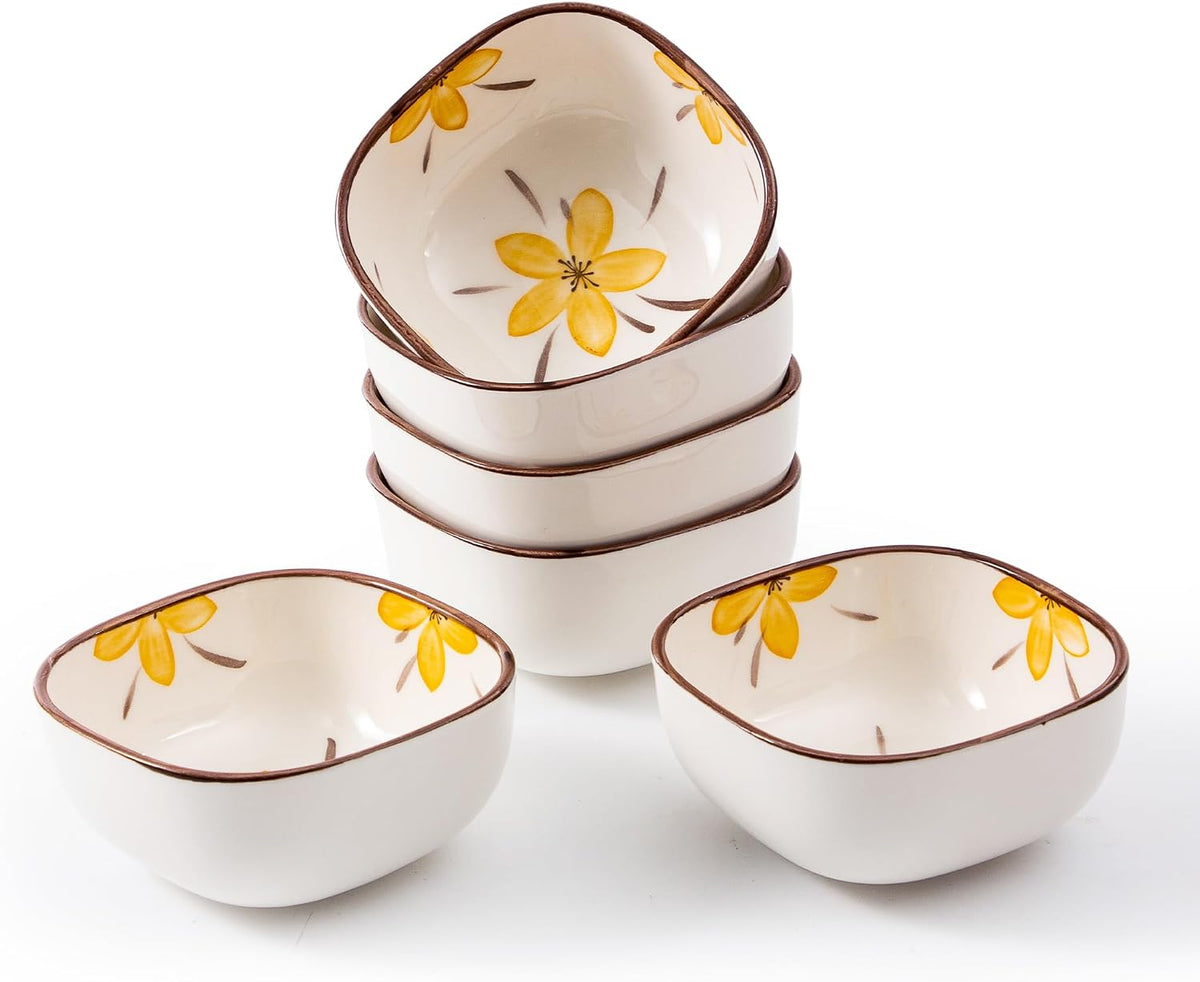 Small Ceramic Dipping Bowls, 5OZ, Blue Ocean, Set of 6