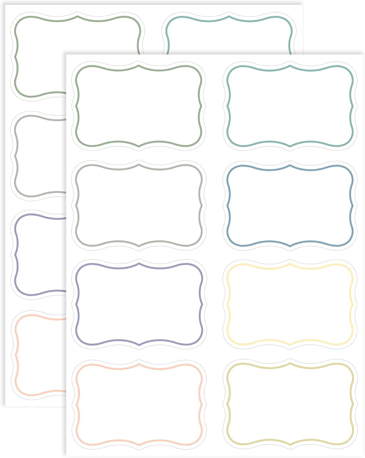 16 Pcs 1.96” x 2.95” Large Dry Erase Labels, Reusable Waterproof Stickers in 8 Colors for Storage Bins, Pantry Containers, Whiteboards and Freezers