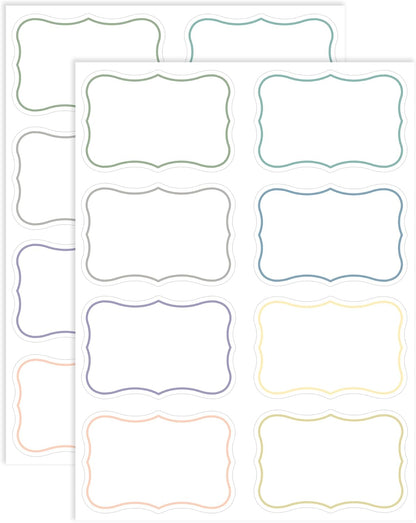 16 Pcs 1.96” x 2.95” Large Dry Erase Labels, Reusable Waterproof Stickers in 8 Colors for Storage Bins, Pantry Containers, Whiteboards and Freezers