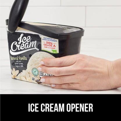 GORILLA GRIP® Heavy Duty Ice Cream Scoop, Professional Scooper, Black