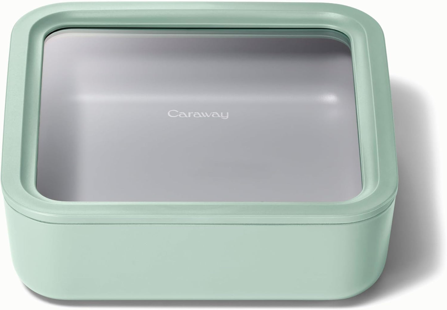 Caraway Glass Food Storage - 4.4 Cup Glass Container - Ceramic Coated - Easy to Store, Non Toxic, Non Stick Lunch Box Container with Lids - Dishwasher, Oven, & Microwave Safe - Mist