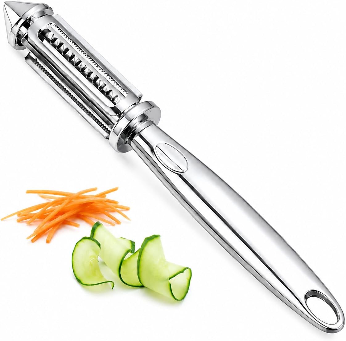 Stainless Steel Julienne Peeler, 3-in-1 Vegetable & Potato Peeler