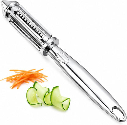 Stainless Steel Julienne Peeler, 3-in-1 Vegetable & Potato Peeler