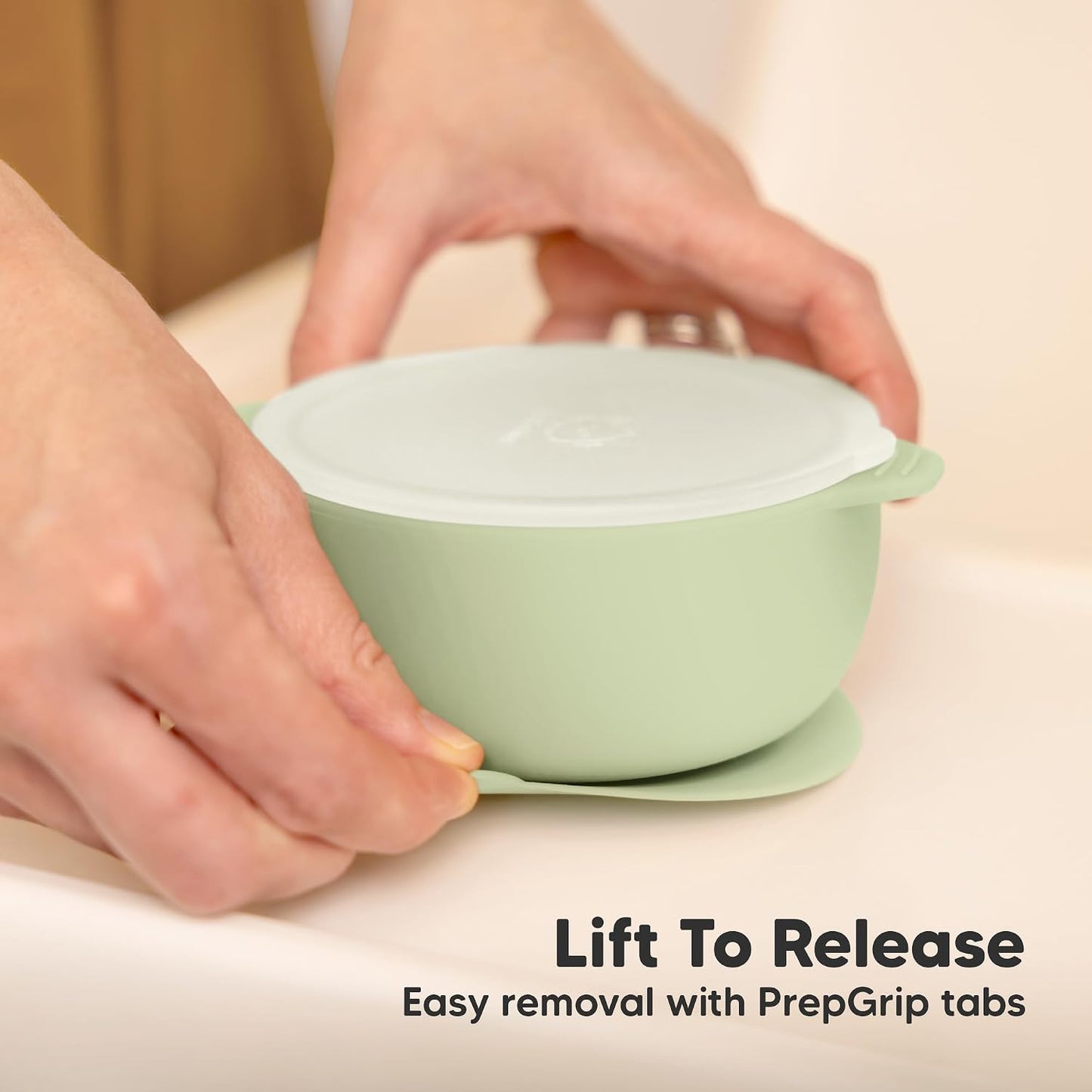 KeaBabies 2-Pack Baby Bowls with Suctions, Lids, Silicone (Terracotta)