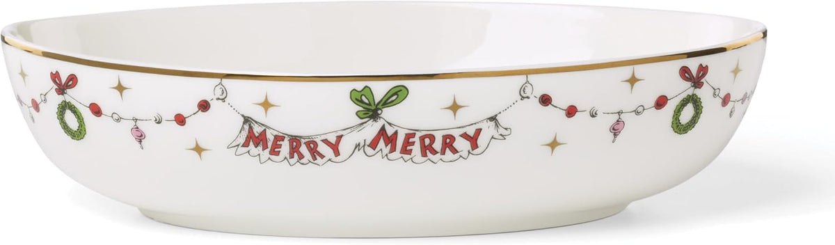 Lenox Dr. Seuss Grinch Christmas Chip and Dip Bowl