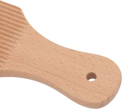 Gnocchi Board Paddle Curved Texturing Tool, Easy Dough Shaping for Home Kitchen Beechwood 9 x 5 Inch 1 Piece