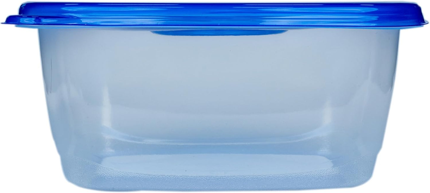 Glad GladWare Tall Entree Food Storage Containers with Lids, Large Square BPA Free Plastic for Meal Prep and Lunches, Lock Tight Seal, Microwave and Dishwasher Safe, 42 Oz, 3 Count