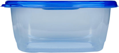 Glad GladWare Tall Entree Food Storage Containers with Lids, Large Square BPA Free Plastic for Meal Prep and Lunches, Lock Tight Seal, Microwave and Dishwasher Safe, 42 Oz, 3 Count