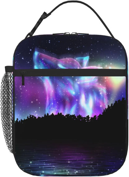 Dinosaur Volcano Insulated Lunch Bag for Women & Men, Reusable Leak-Proof Lunch Box with Cooler Compartment, Lunch Tote for Adults Work Travel Picnic Durable & Washable