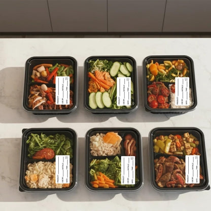500pcs Write-On Food Rotation Labels 5x2.5cm – Easy Tear Adhesive Stickers for Product/Date/Use by/Time/Initials, Writable and Removable for Kitchen, Restaurant, Storage Containers