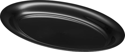 PLASTICPRO Plastic Oval Serving Trays - Serving Platters Oval 11 X 16 Disposable Party Dish Crystal Clear Pack of 4