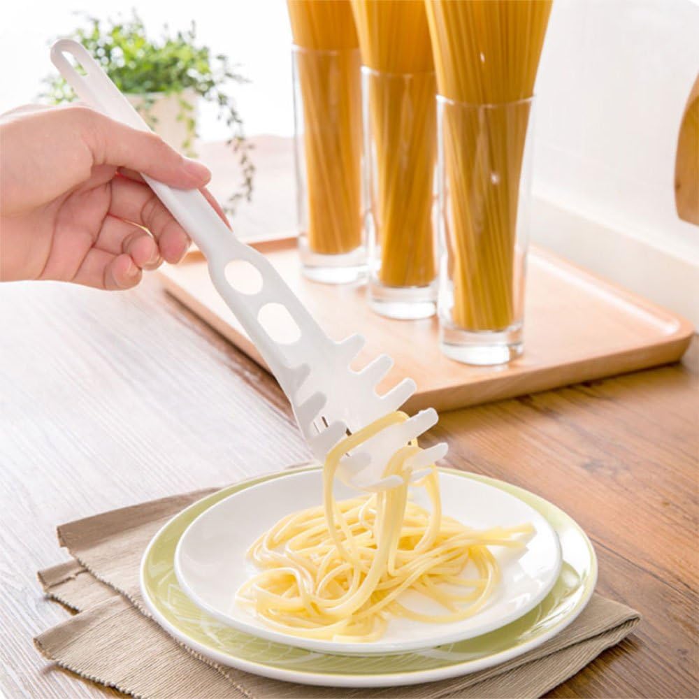 Daycount® Spaghetti Server Measuring Tool Noodle Serving Spoon Egg Yolks separator Drains, Plastic Multipurpose Kitchen Utensils
