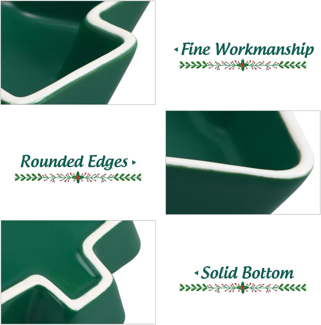Operitacx Ceramics Serving Tray Christmas Tree Fruit Tray, Veggie Tray Fruit Platter for and Vegetable Snacks Dips