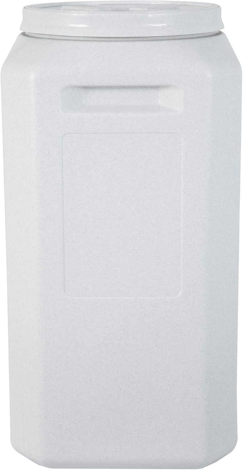 Vittles Vault Traditional Pet Food Storage Container For Dog Kibbles/Bird Seed/Oatmeal/Rice/Flour/Cereal, BPA Free Plastic, Sealed Airtight For Cat Food, Up To 50 lb, Made in USA, With Scoop, Gray