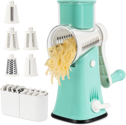 X Home Rotary Cheese Grater, Blue, for Kitchen