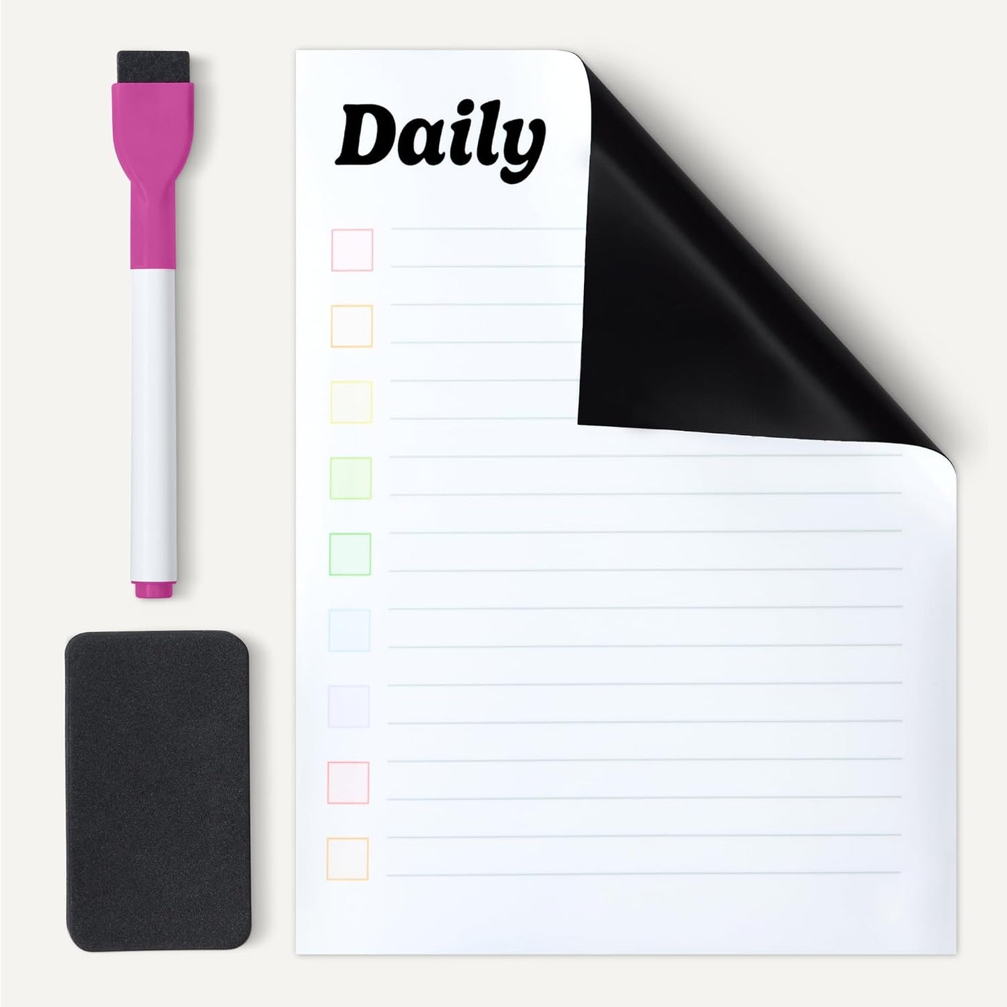 Amazon Basics Magnetic Dry Erase Board for Fridge, Whiteboard Sheet, 20" x 13", with 2 Markers and Eraser