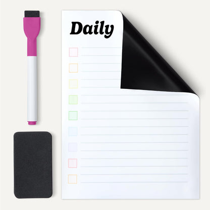 Amazon Basics Magnetic Dry Erase Board for Fridge, Whiteboard Sheet, 20" x 13", with 2 Markers and Eraser