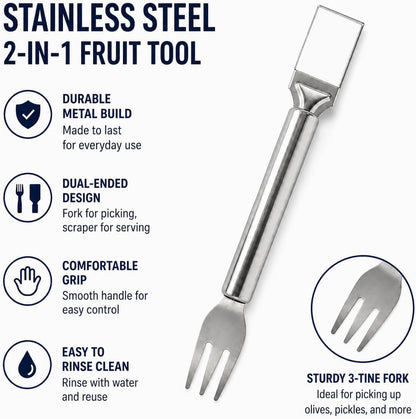 2 in 1 Stainless Steel Watermelon Slicer Fork