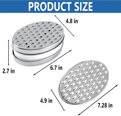 Cheese Grater Citrus Lemon Zester with Food Storage Container & Lid - Perfect For Hard Parmesan Or Soft Cheddar Cheeses, Ginger, Vegetables, Butter, Chocolate & Nutmeg (White)