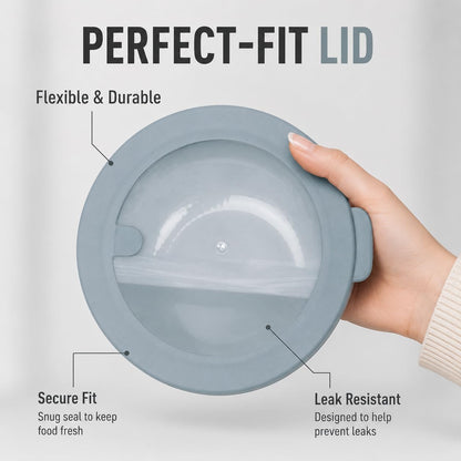 Pera Mixing Bowls with Lids, 8-Piece Airtight Leak-Proof Nesting BPA-Free Bowl Set for Kitchen & Food Storage, Large 4200ml Capacity, Microwave & Dishwasher Safe