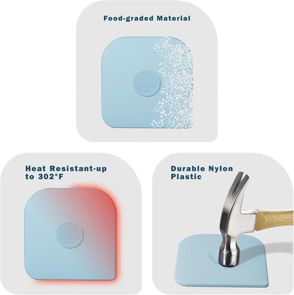 Pan Scraper, 5 Pcs Pot Scraper Plastic, Pot Scraper Non Scratch for Cast Iron, Pot and Pan Cleaning, Sturdy Scraper Kitchen Tool