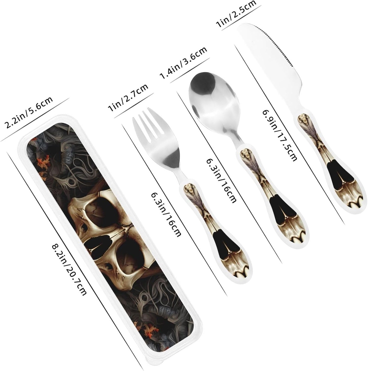 3-Piece Kids Silverware Set With Storage Case, Stainless Steel Reusable Children Safe Knife Spoon Fork Set Dolphin Children Flatware Set For Kids Lunch Box