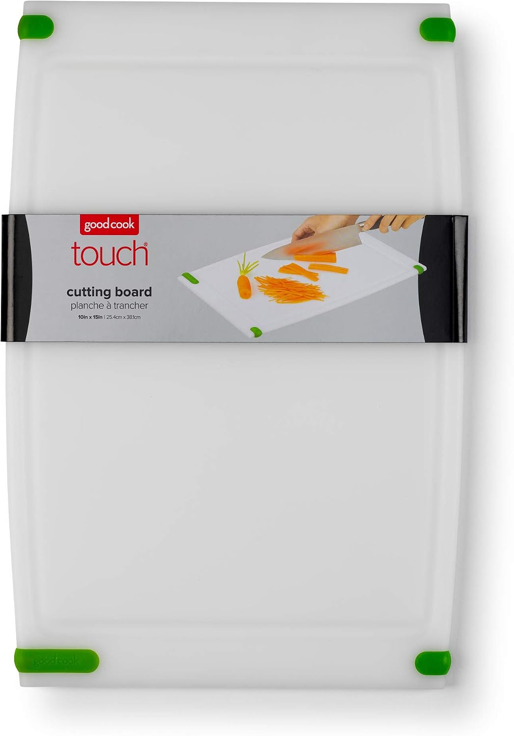 GoodCook Everyday Solid Polyethylene Cutting Board, 8 x 11-Inch, Non-Porous Plastic, White