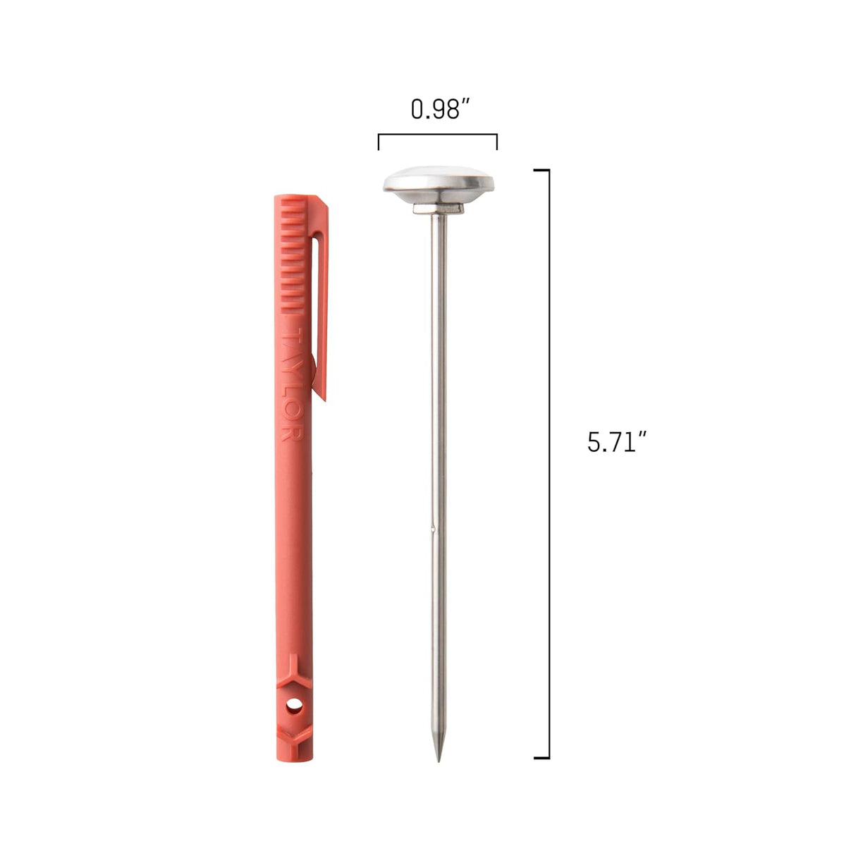 Taylor 1 Inch Instant Read Pocket Thermometer with Sleeve