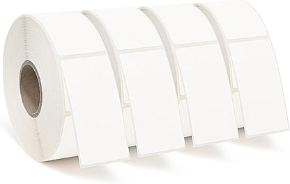 ESSENTIAL 500 Dissolvable Food Labels, 1 x 2 Inch Blank White for Food Storage, Containers, Mason Jars, Freezer(1 Roll - 500 Labels)