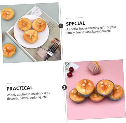 Jumbo Silicone Muffin Baking Cups Round Cake Mold Multi-purpose Baking Cups Easy Demoulding Non-stick for Diy