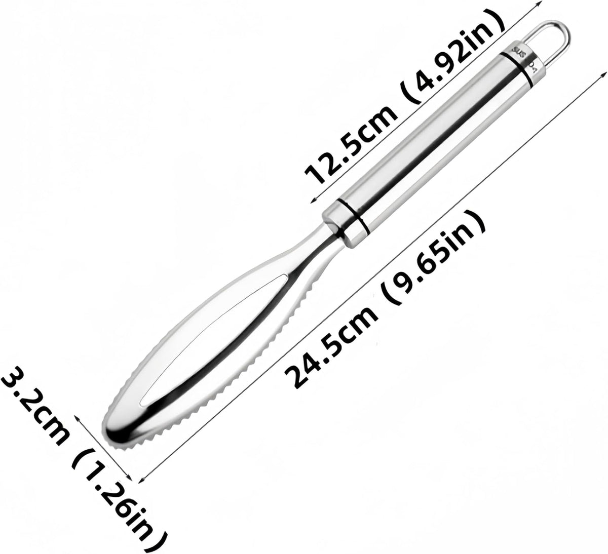 Fish Scale Remover,304 Stainless Steel Fish Scaler Easy Use Fish Descaler Tool,Fish Scaler Remover Lung Remover for Family Kitchen,Easy to Clean Kitchen Tool(9.65 * 1.26in)-SATONBEYI