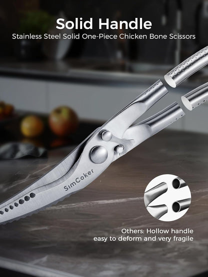 Kitchen Scissors, Forged Stainless Steel Heavy Duty Kitchen Shears, Dishwasher Safe Cooking Scissors for Meat, Poultry & Vegetables