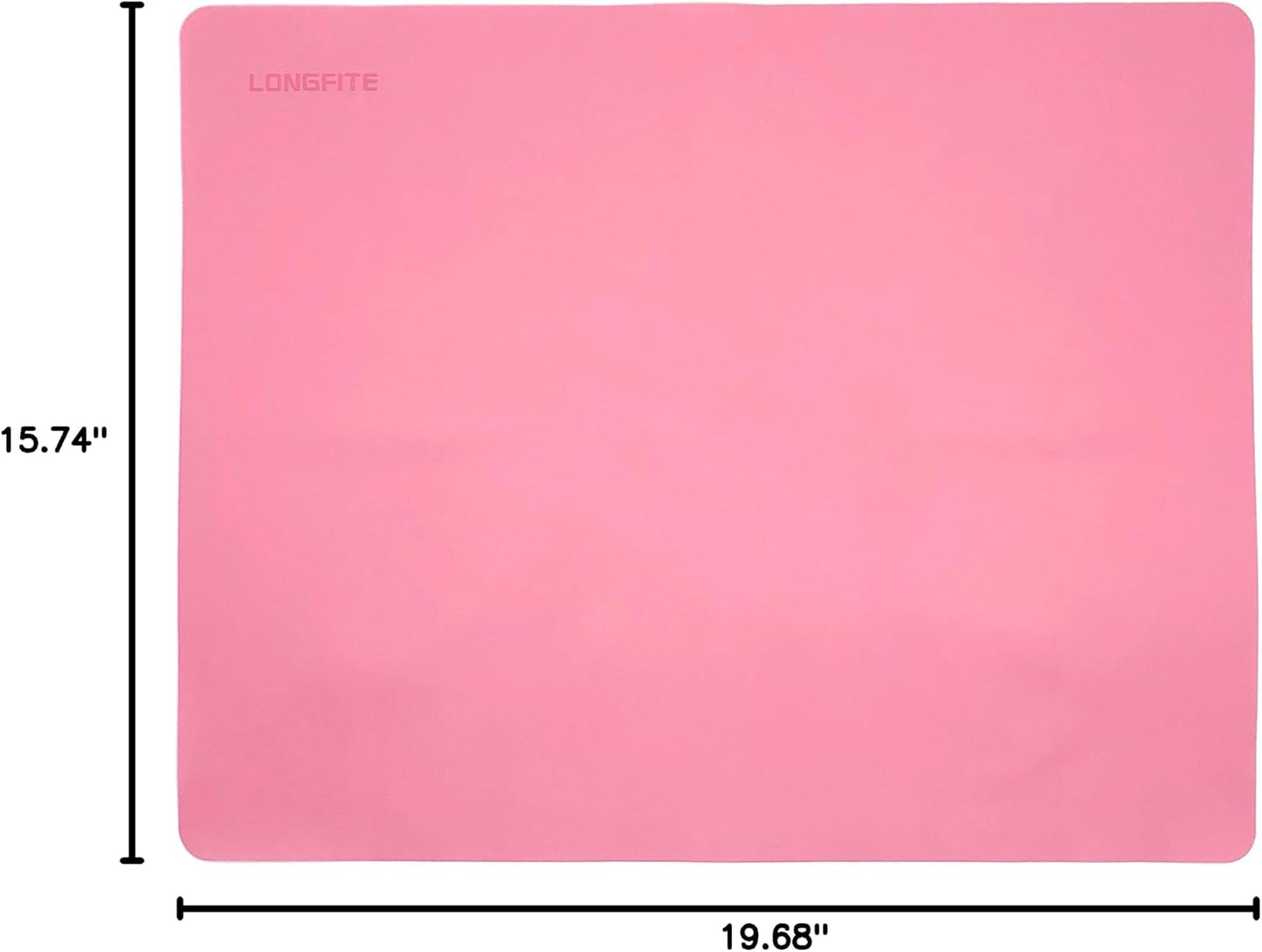 LONGFITE Large Silicone Counter Mat 19.68x15.74 inch Multipurpose Table Placemat Countertop Protector Baking Pastry Mat Nonstick, Nonskid and Heat Resistent (Large, Blue)