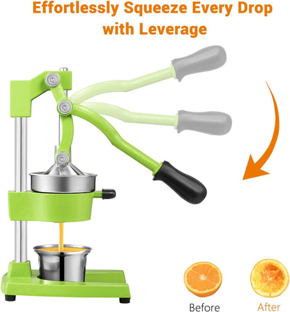TONGCHANT Cast Iron Manual Juicer for Orange Lemon Citrus Fruit & Lime