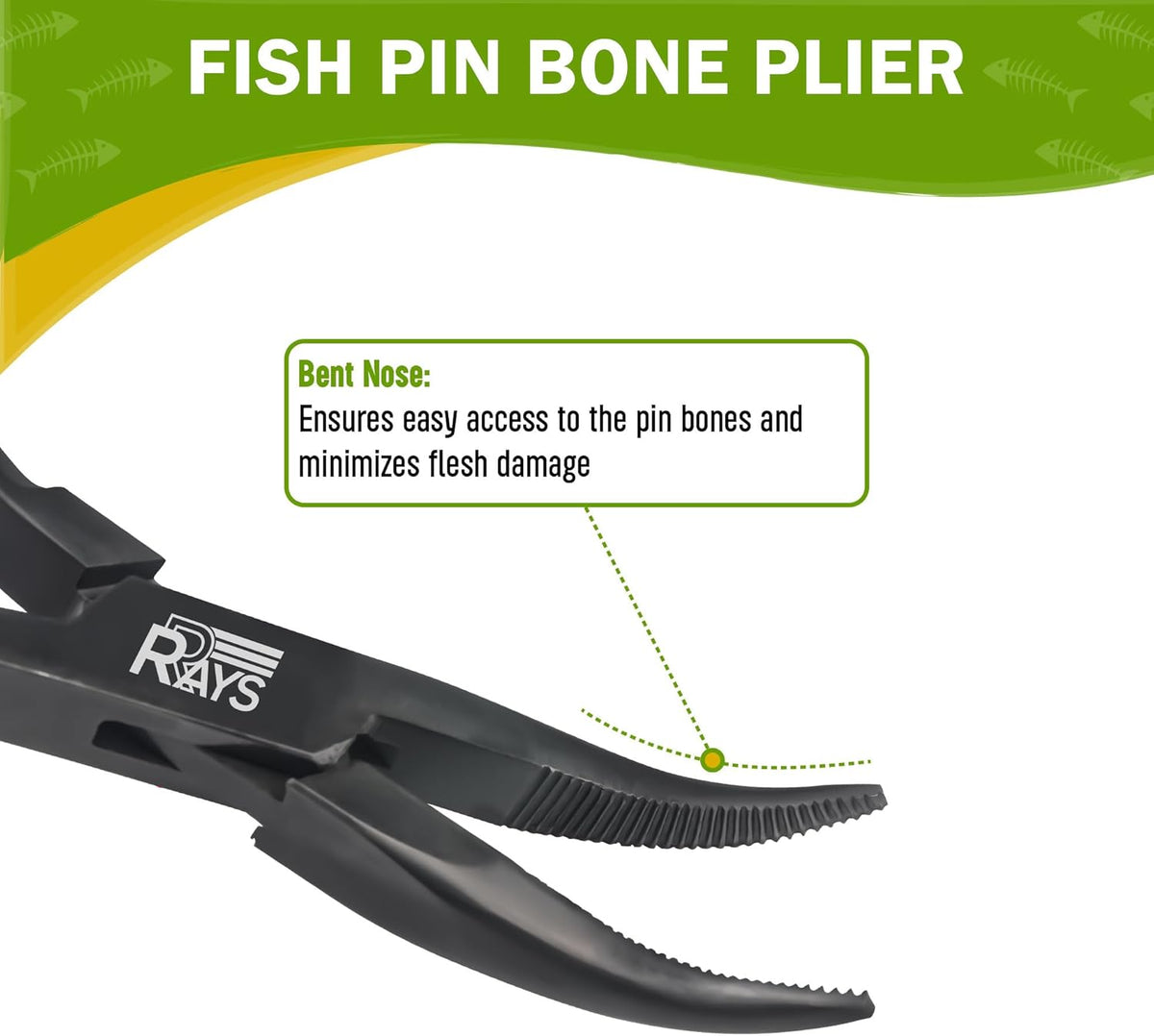 Fish Bone Tweezer Set,4.3" Stainless Steel 2 Piece, Flat and Slant tips Fish bone removal tool.