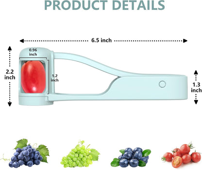 Luvan Grape Cutter for Toddlers, Grape Slicer Tool, Grape Tomato Cherry Strawberry Cutter Tools Into 4 Pieces for Vegetable Fruit Salad, Stainless Steel Quarter Grape Slicer Kitchen Gadget