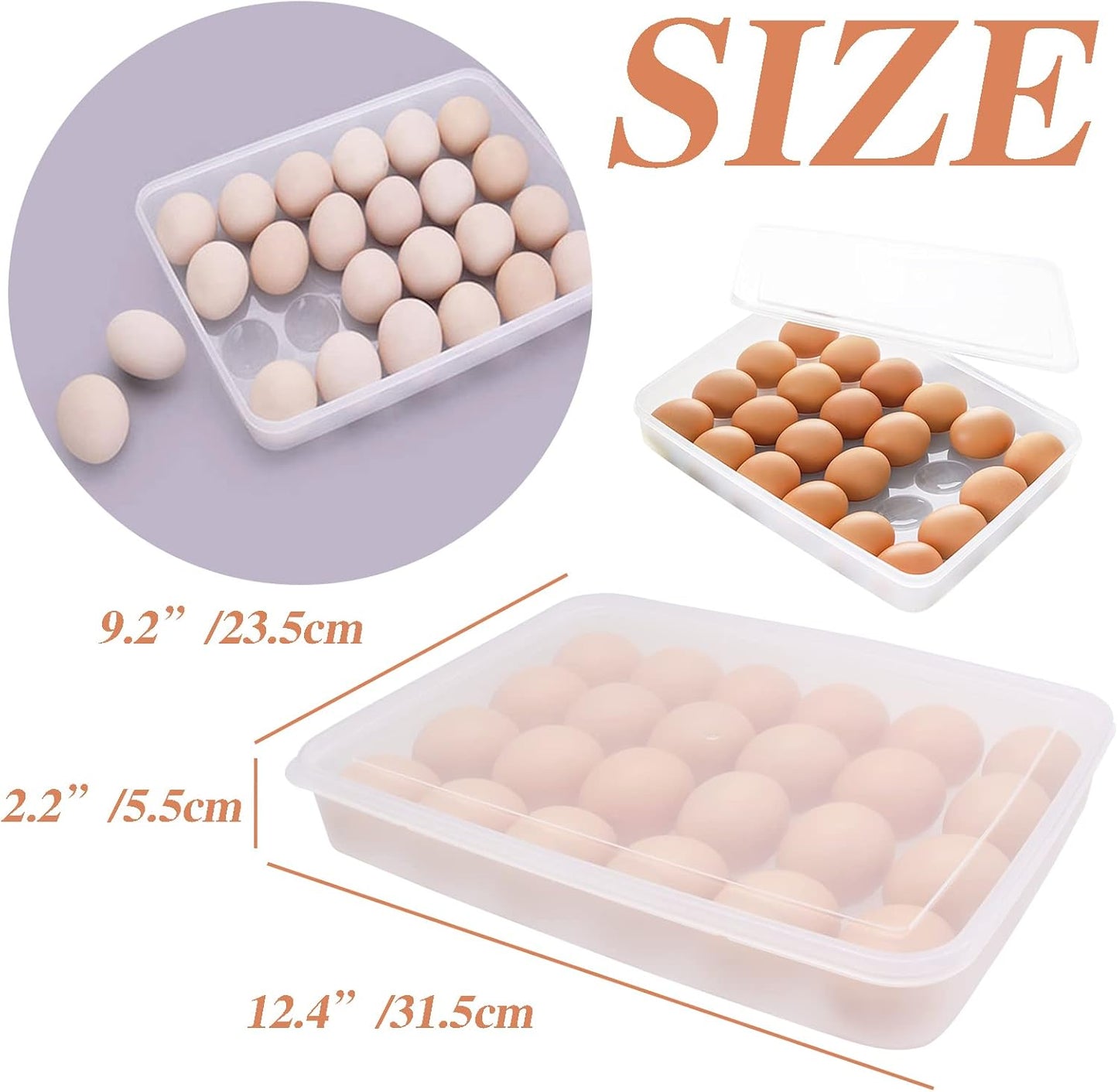 Anyumocz 72 Eggs Holder,3-Layer Deviled Egg Tray with Lid,Egg Containers for Deviled Egg,Egg Carrier Box Dispenser Container with Handle for Refrigerator