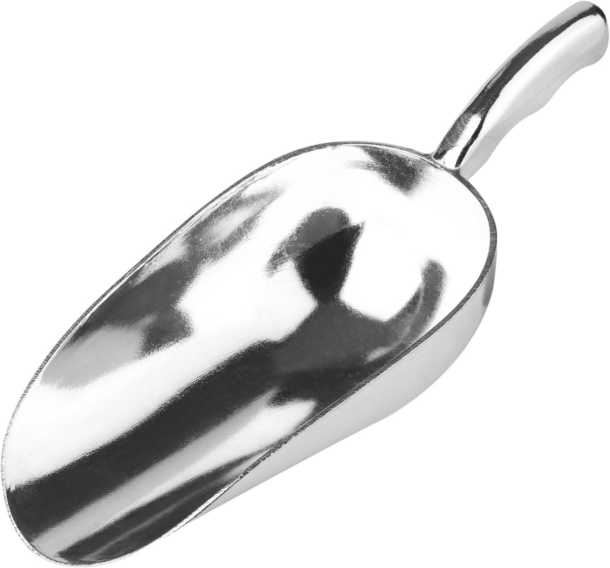 12 Oz Cast Aluminum Bar Ice Scoop Suitable for wedding, buffet (Silver-2pc)