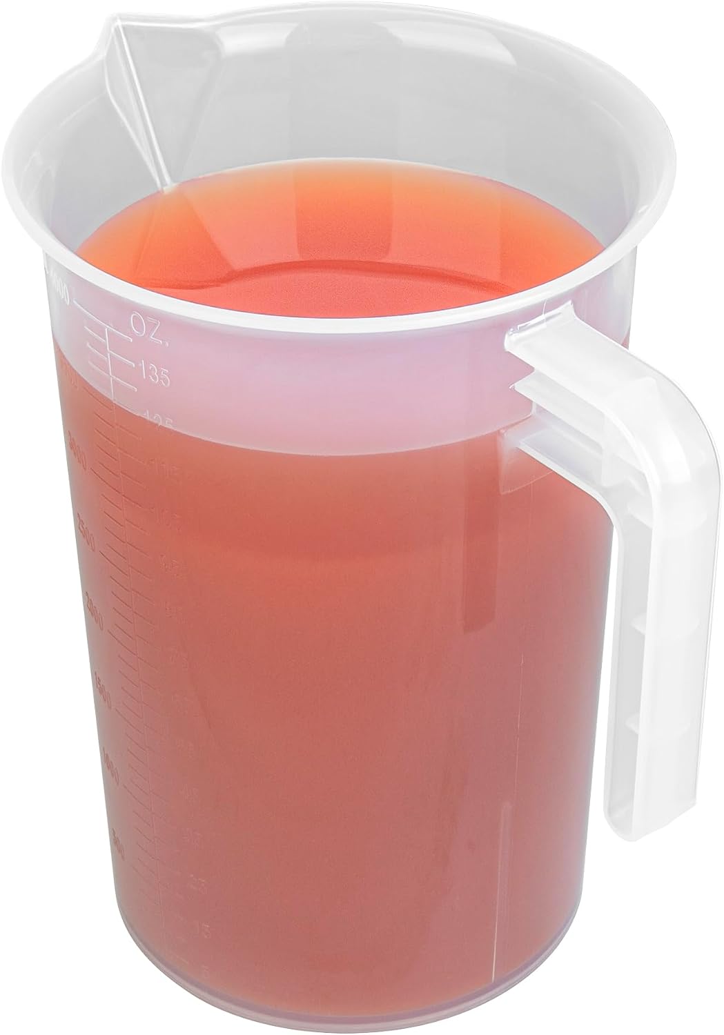 Restaurantware Clear Plastic Pt (Cups) Measuring Cup, 5.3 x 3.8 x 5 In