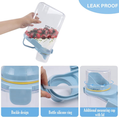 Dog Food Storage Container Airtight Portable Dog Food Container with Handled Lid and Pour Spout,Food Storage for Dog Dry Food Small Pet Food Container with Measuring Cup for Home, Travel,2.8L