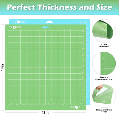 HTVRONT Cutting Mats 12x12, Compatible with Cricut Maker/Explore